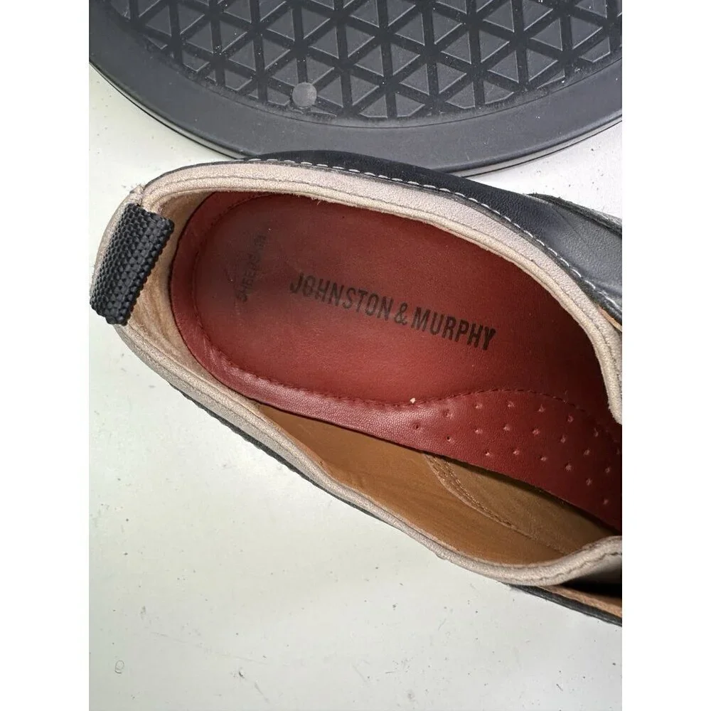 Johnston & Murphy Shoes Mens Leather Sheepskin Memory Foam Sz 11 M